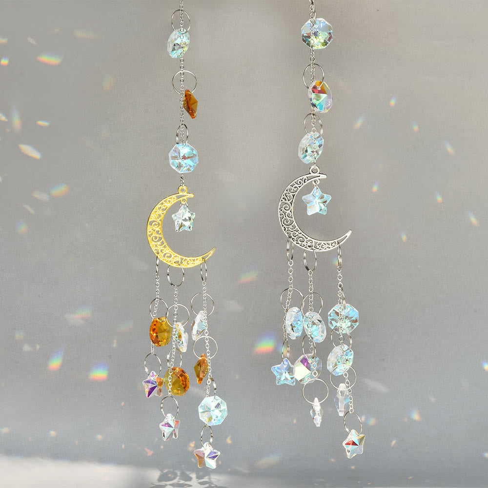 Olivenorma Moon Prism Crystal Suncatcher Campanello a vento 