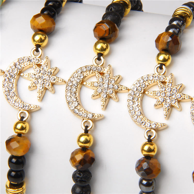 Olivenorma "Moon And Starlight" Bracciale con pietre preziose Luna e Stella 