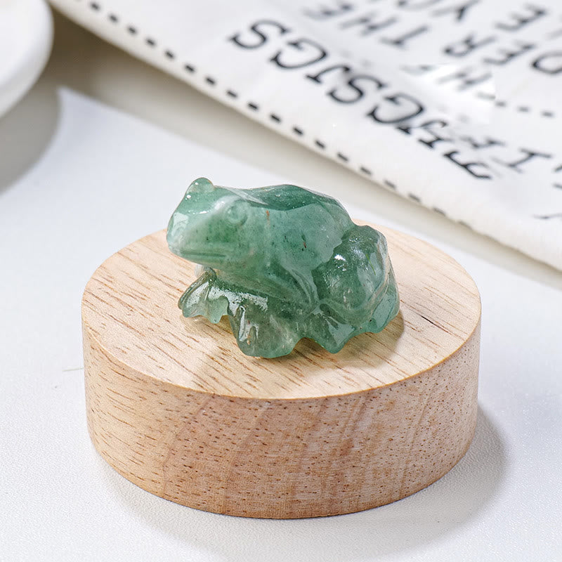 Decorazione della pietra preziosa della rana della pietra preziosa dello spirito sereno Olivenorma - Cristallo di fragola verde - Con carta - image 35