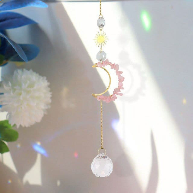 Olivenorma Moon Suncatcher - Campanello a vento da parete