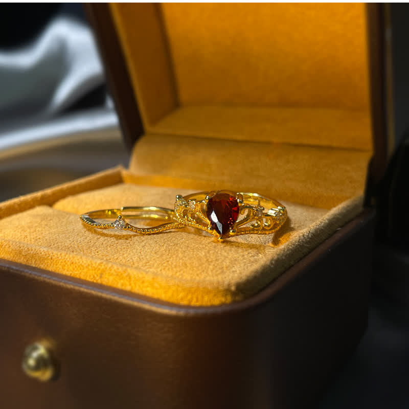 Anello regolabile Olivenorma Garnet Crown Modellante 