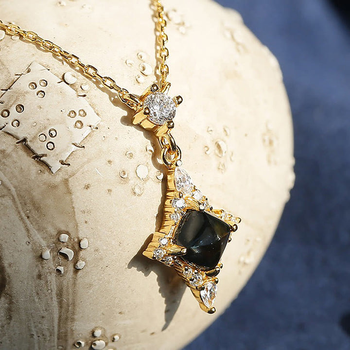 Olivenorma"Eternal Bliss" - Collana con topazio blu naturale di Londra 