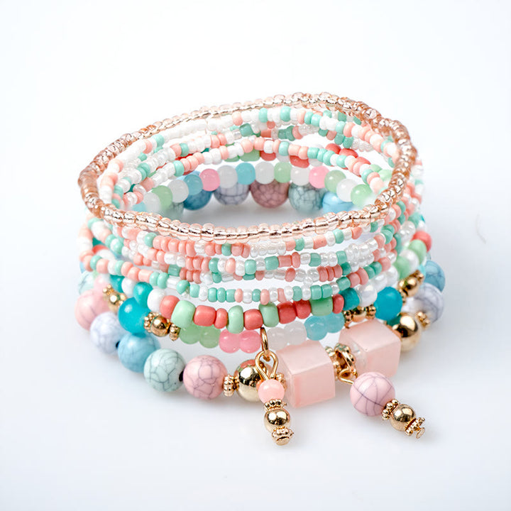 Olivenorma Emperor Stone Bracciale a strati con perline