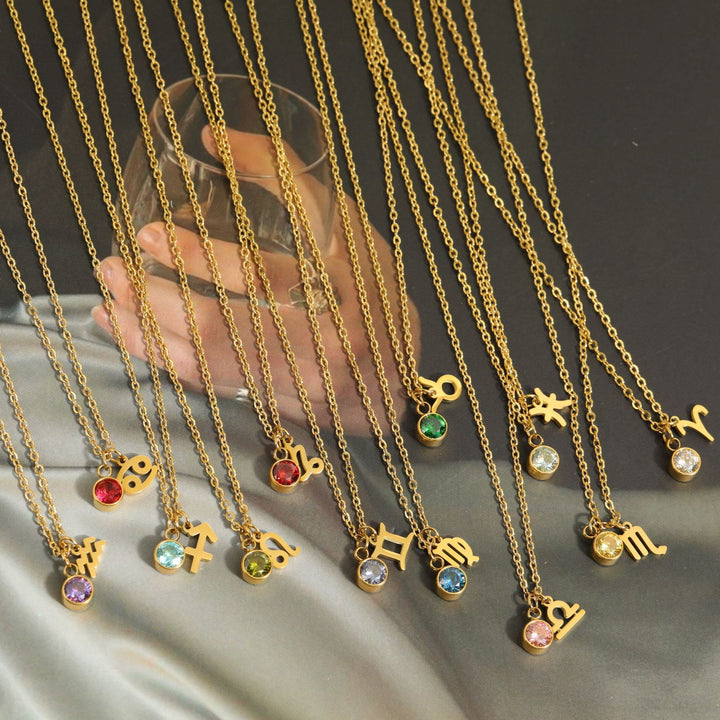 Collana in acciaio inossidabile con rune zodiacali Olivenorma