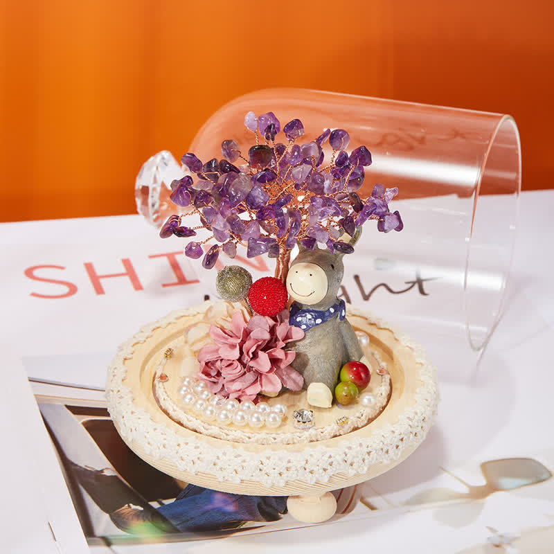 Copertura in vetro di cristallo naturale Olivenorma Decorazione per albero Feng Shui