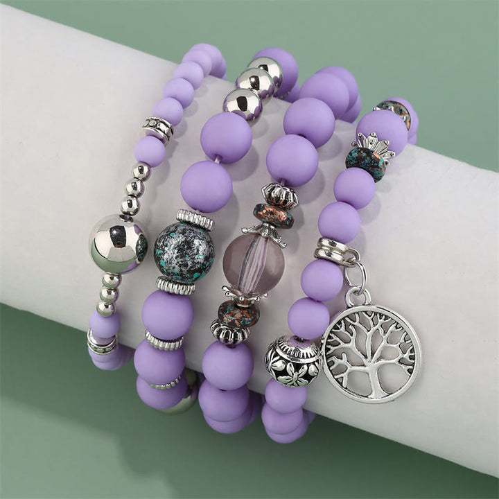 Olivenorma Bohemia Set di bracciali con perline Albero della vita 
