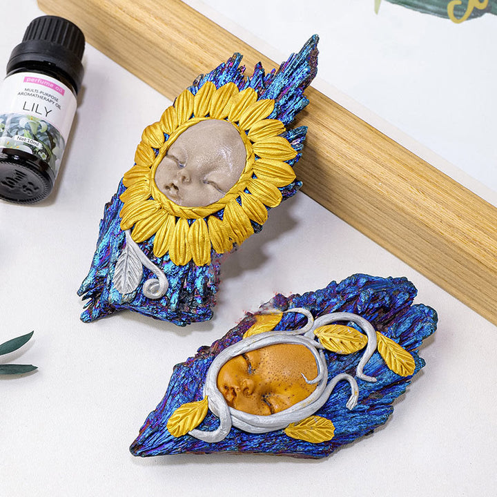 Olivenorma Aura Tormalina Kyanite Elf Crafts Decorazione con pietre preziose