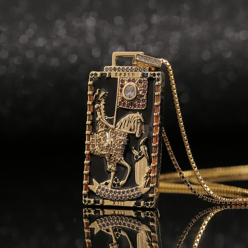 Collana con carta dei tarocchi Olivenorma in smalto