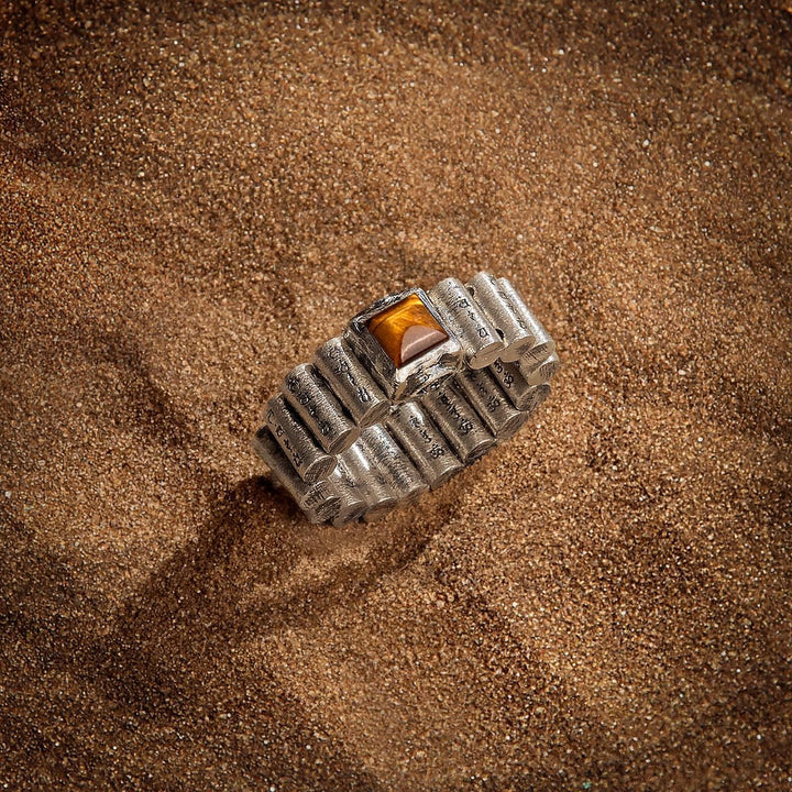 Anello Mantra Occhio di Tigre Olivenorma