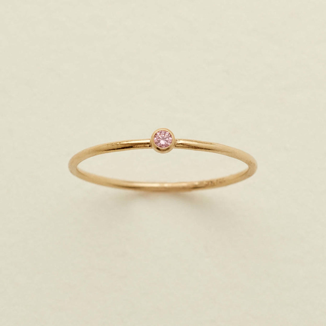 Olivenorma Birthstone Anello sottile per la nascita di 12 mesi