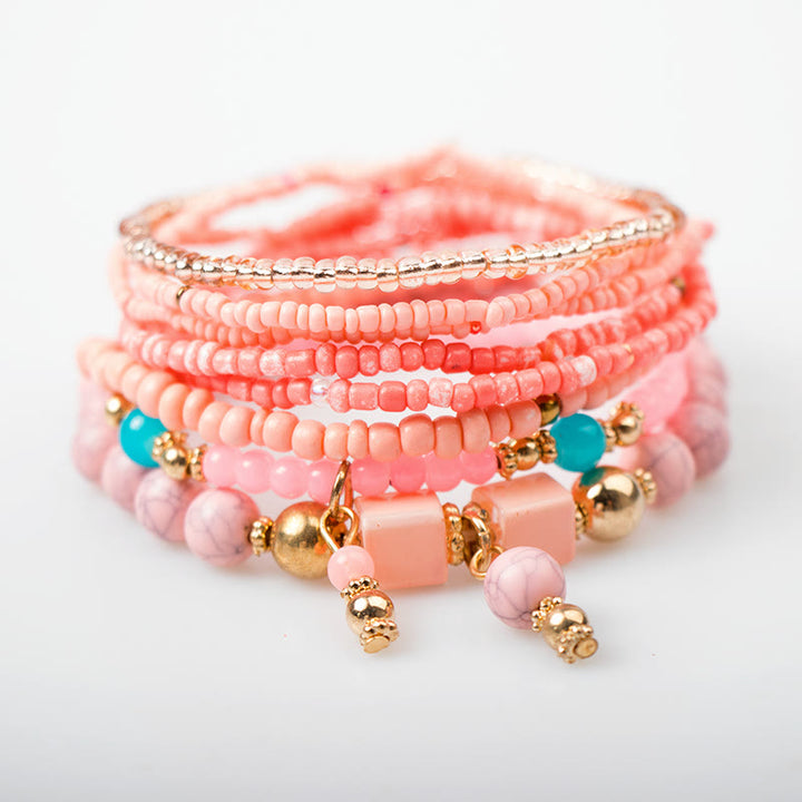 Olivenorma Emperor Stone Bracciale a strati con perline