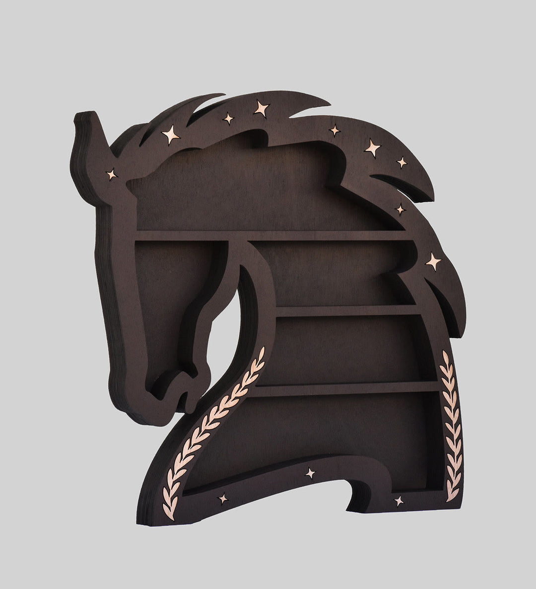 Mensola in cristallo Olivenorma Dark Horse 
