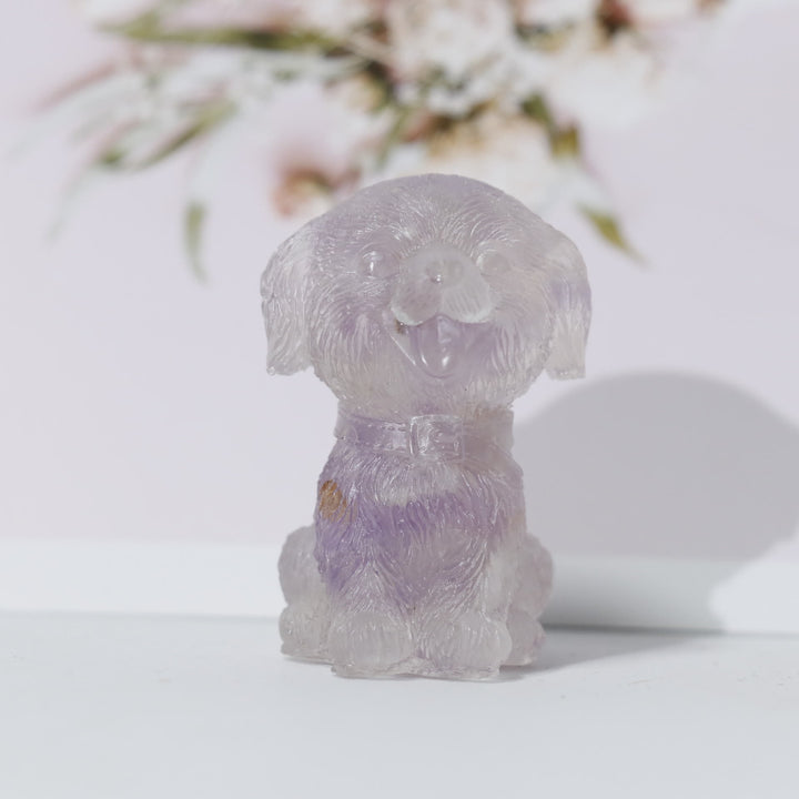 Olivenorma Ghiaia di cristallo naturale Ornamento per cani Decorazione con pietre preziose - Lepidolite - image 7