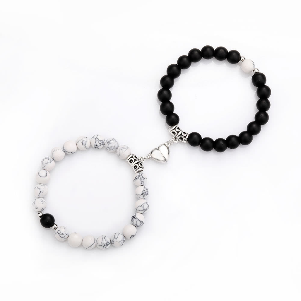 Olivenorma 2 pezzi set di braccialetti magnetici per coppie 