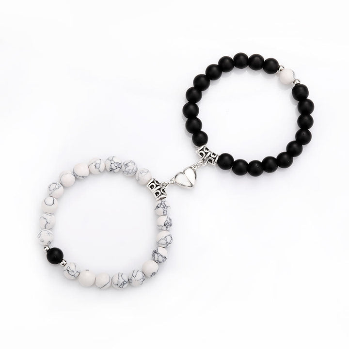 Olivenorma 2 pezzi set di braccialetti magnetici per coppie 