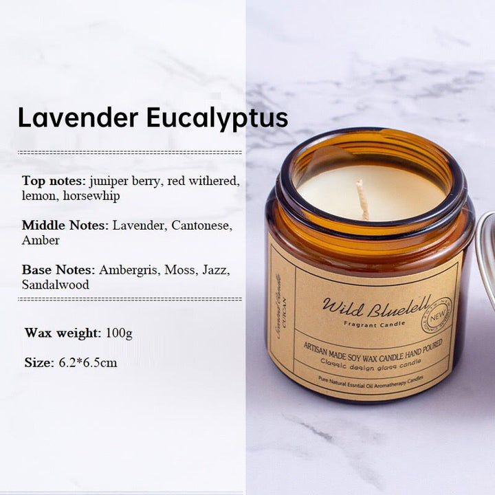 Candela profumata senza fumo Olivenorma in tazze di vetro per la casa