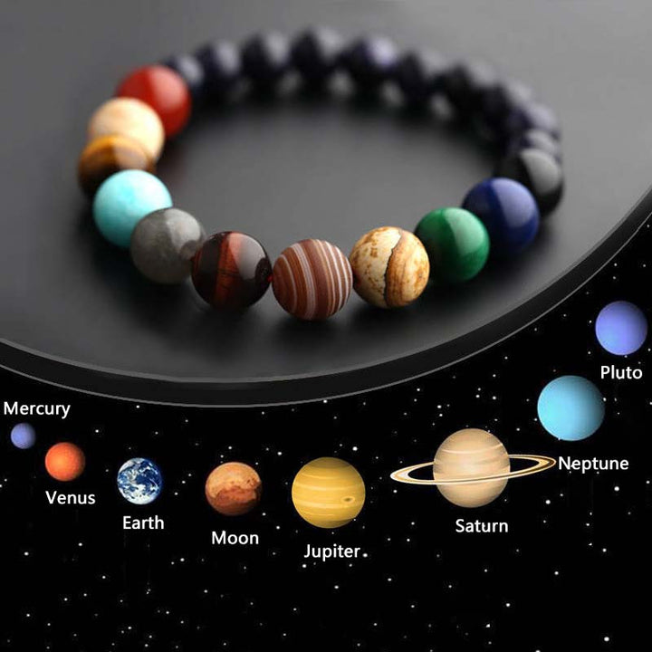 Olivenorma Bracciale Yoga con Sette Chakra in Pietra Colorata Cosmic Galaxy 