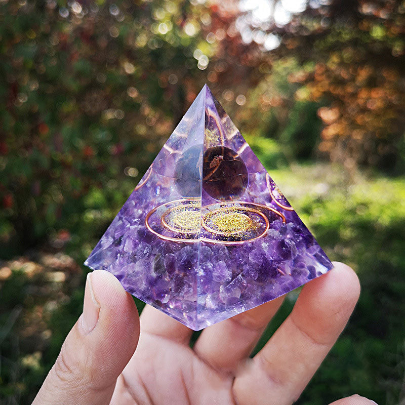 Piramide di orgone di ametista Olivenorma 