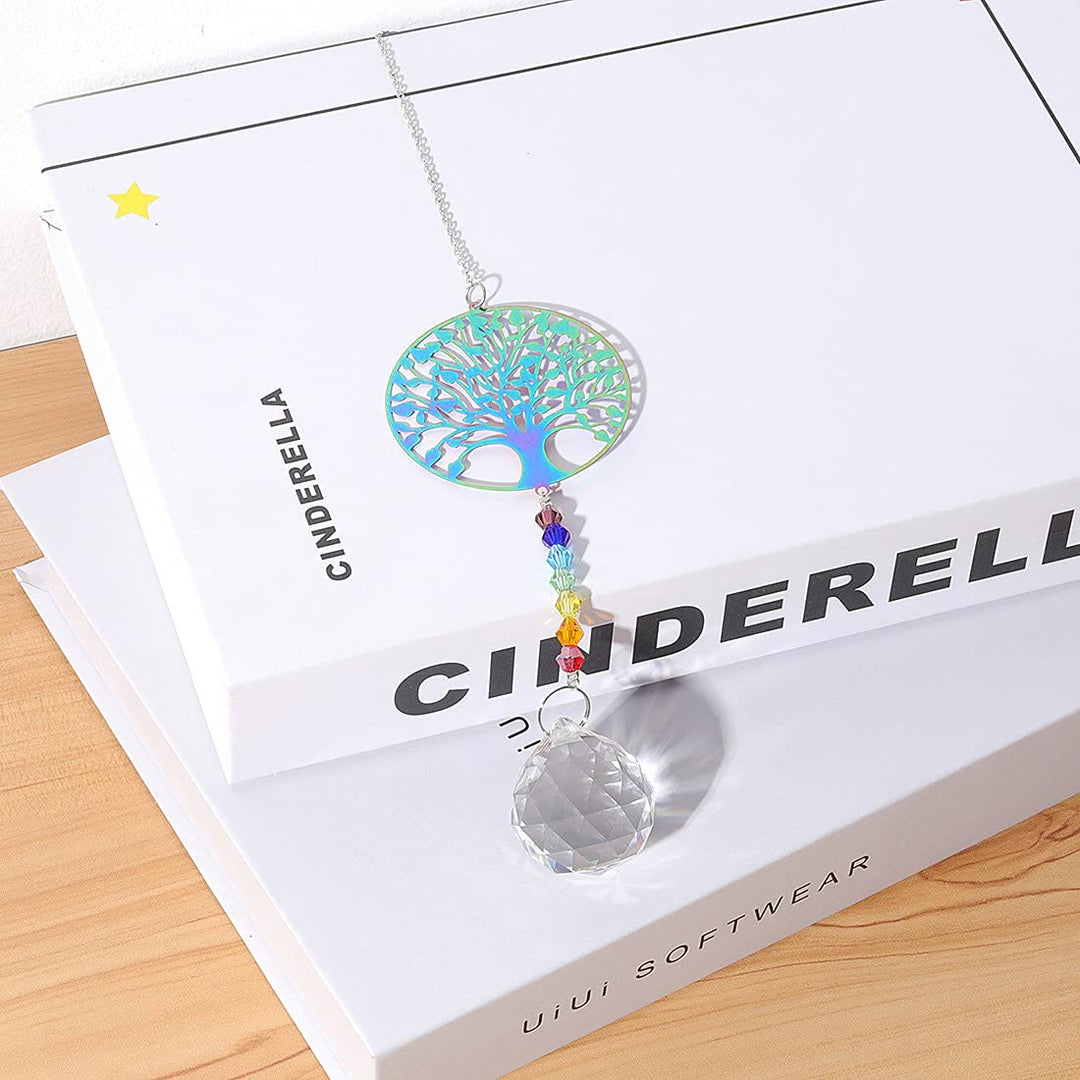 Olivenorma Clear Crystal Chakra Beads Hanging Wind Chime Suncatcher - image 13