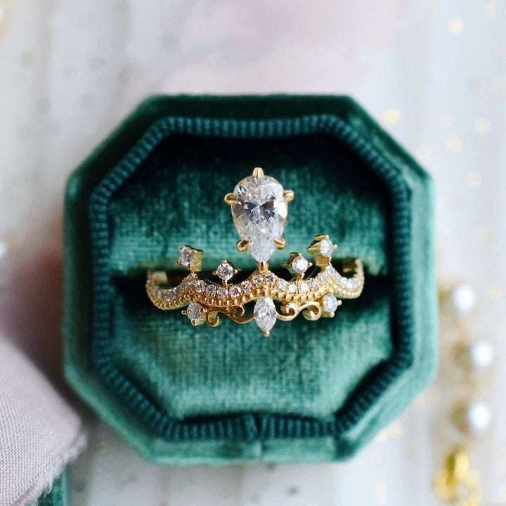 Anello di fidanzamento di lusso Olivenorma Crown Zircon 