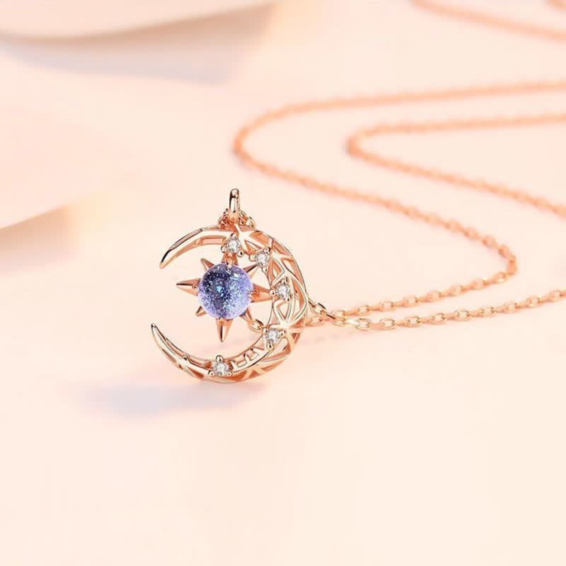 Collana Olivenorma Celestial Dainty Moon con pietra di luna