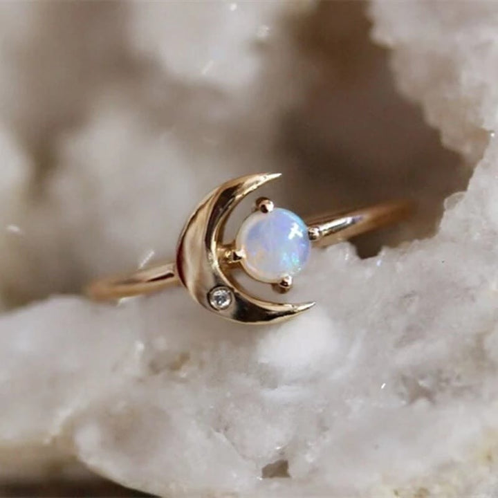 Olivenorma "Luna della mia vita" Anello creativo in pietra di luna