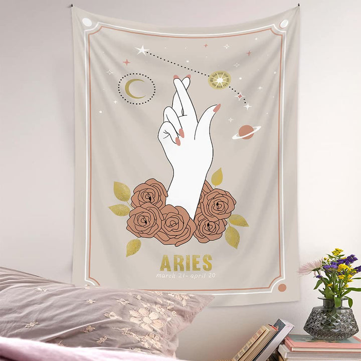 Olivenorma Mano Magica Tarocchi Zodiaco Arazzo 