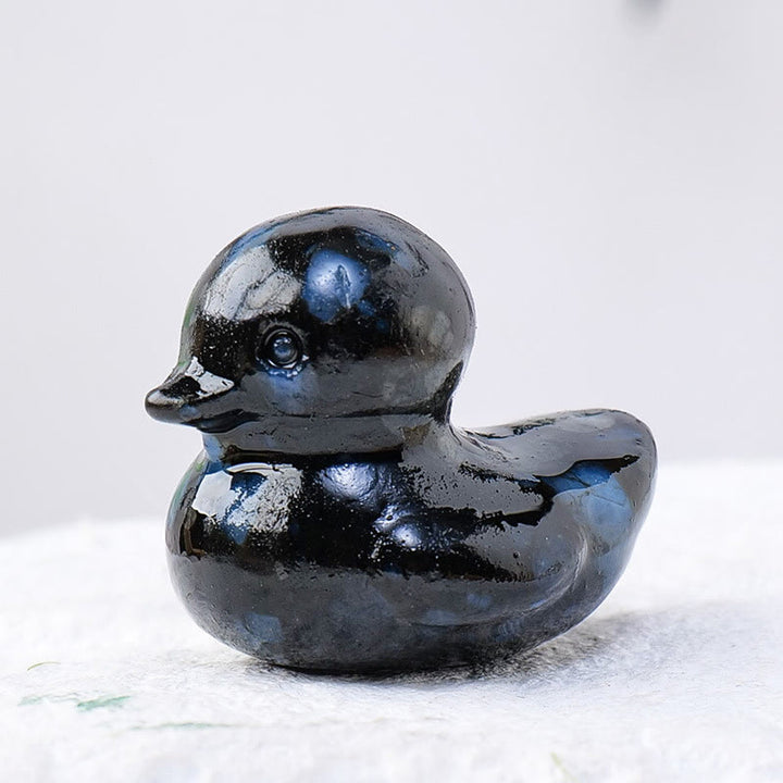 Olivenorma 1.2 pollici quarzo cristallo anatra intaglio decorazione pietra preziosa