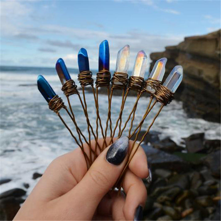 Olivenorma Forcina per capelli in cristallo fatta a mano - image 0