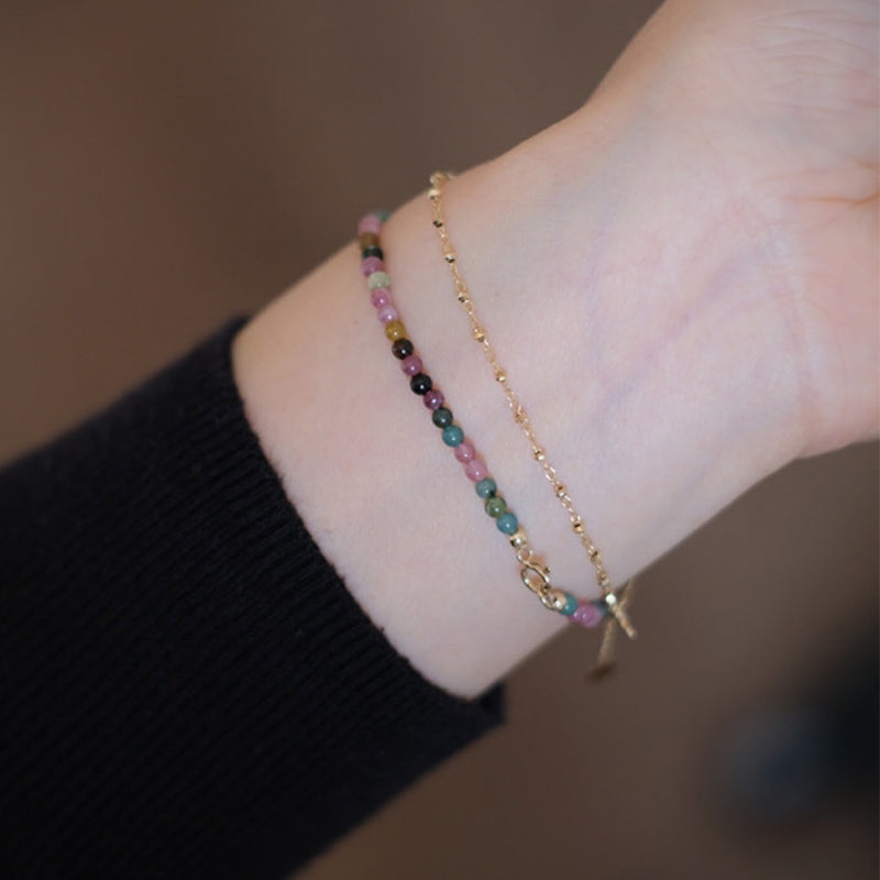 Grounding - Bracciale con pietre preziose di fluorite 