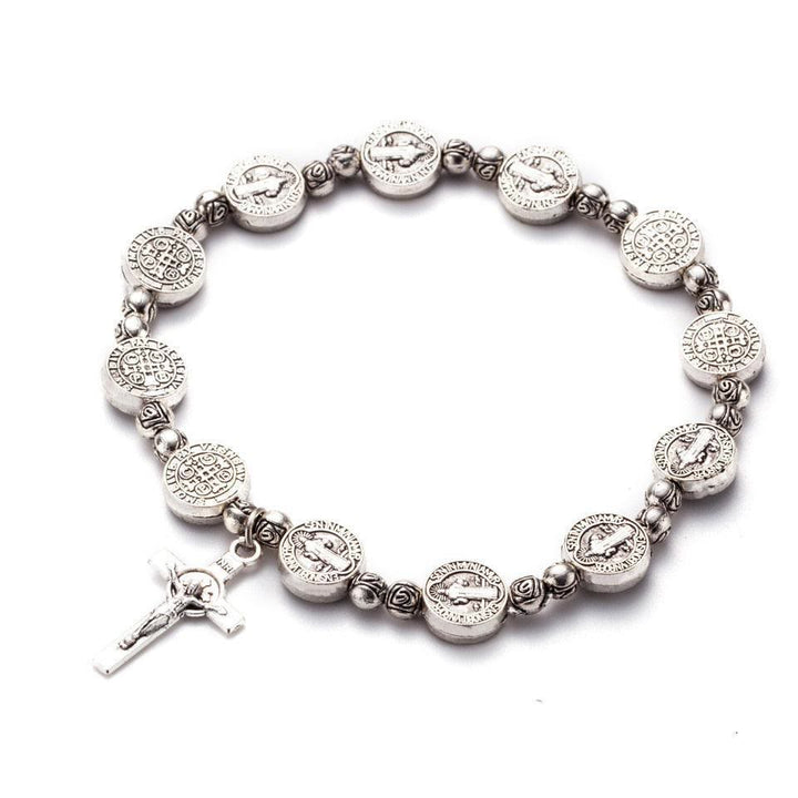 Olivenorma Braccialetto Croce Cristianesimo Gesù Argento Dorato