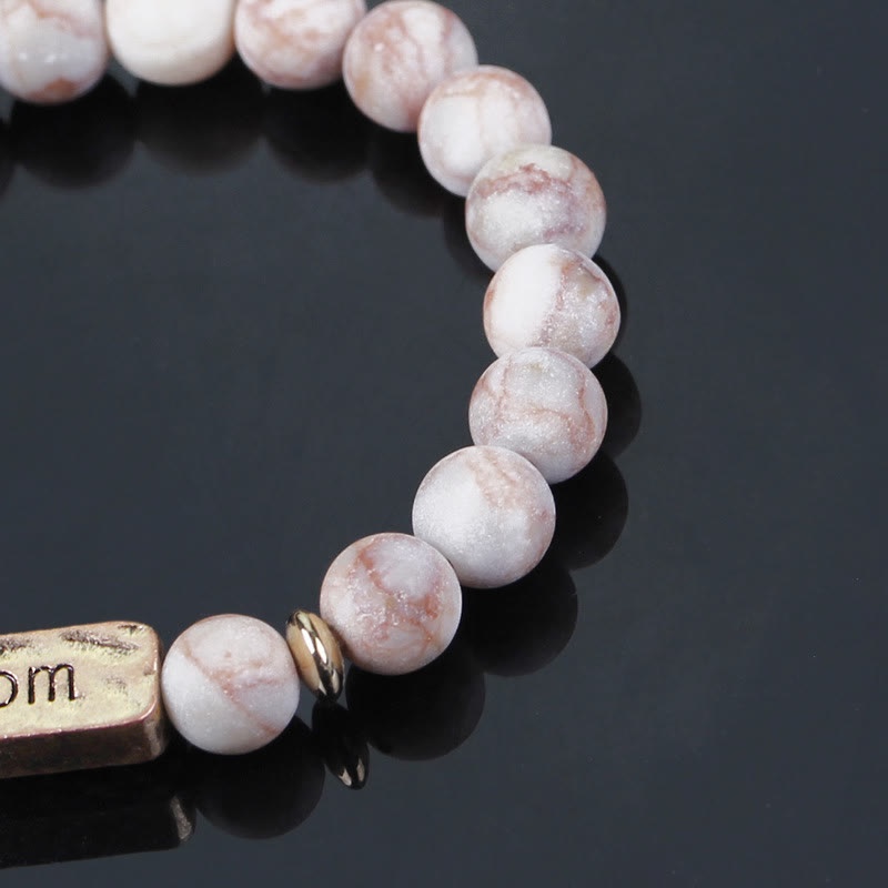 Bracciale con incisione Olivenorma Natural Gemstone Mom Patience