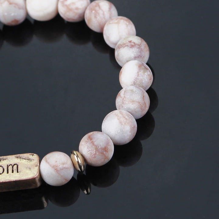 Bracciale con incisione Olivenorma Natural Gemstone Mom Patience