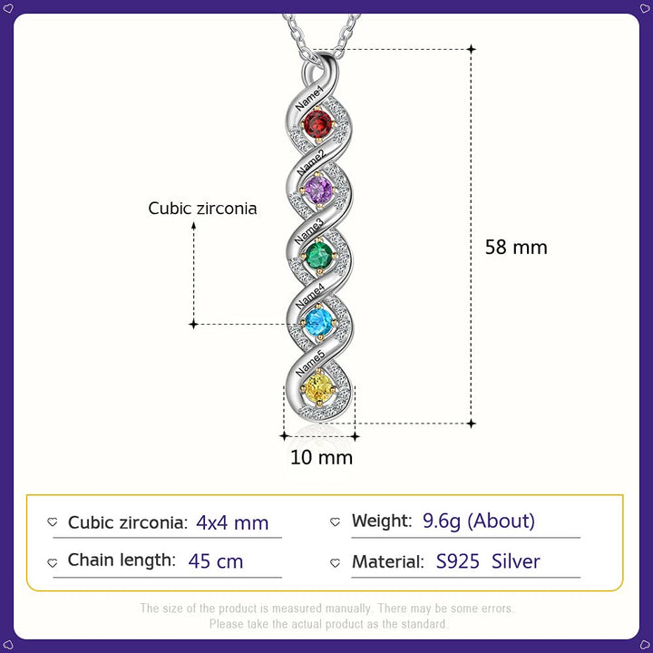 Olivenorma Collana con nome inciso in pietra portafortuna da donna