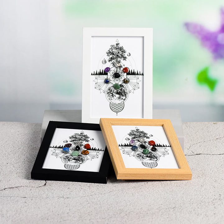 Cornice portafoto con motivo albero della vita Olivenorma Chakra Decorazione 