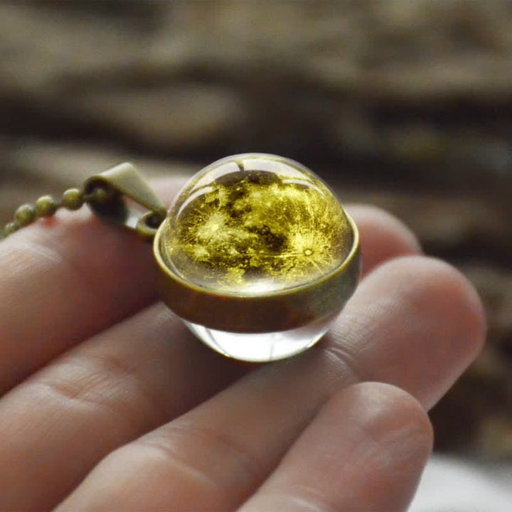Collana con sfera in vetro di luna e colori Olivenorma