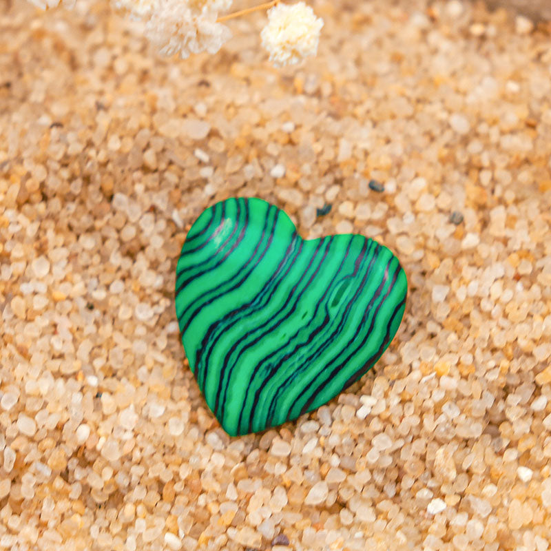 Cuore di cristallo di protezione in malachite Olivenorma