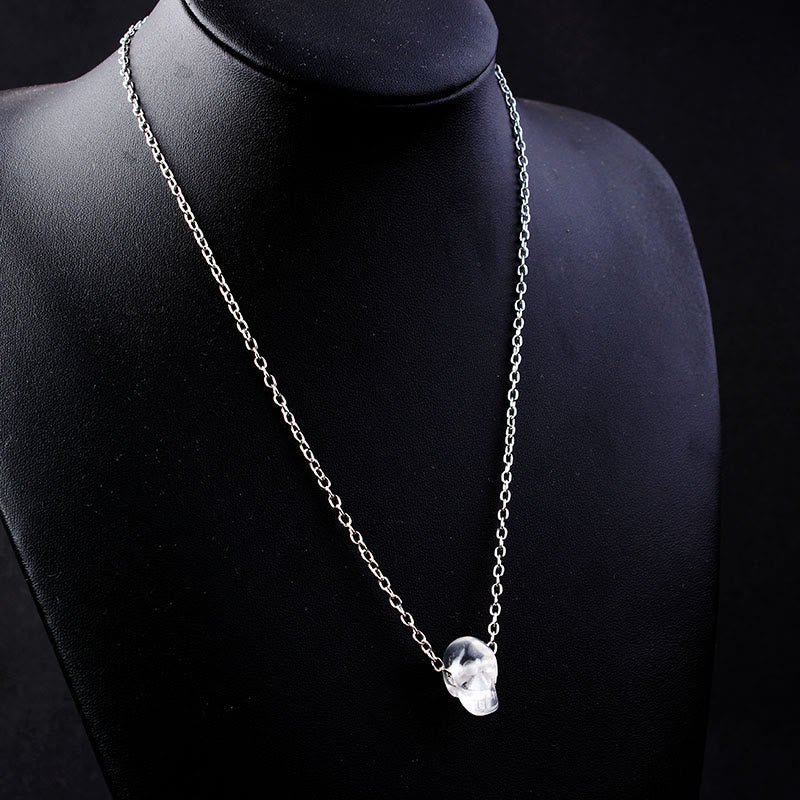 Collana con teschio di cristallo "Potente guarigione" Olivenorma 