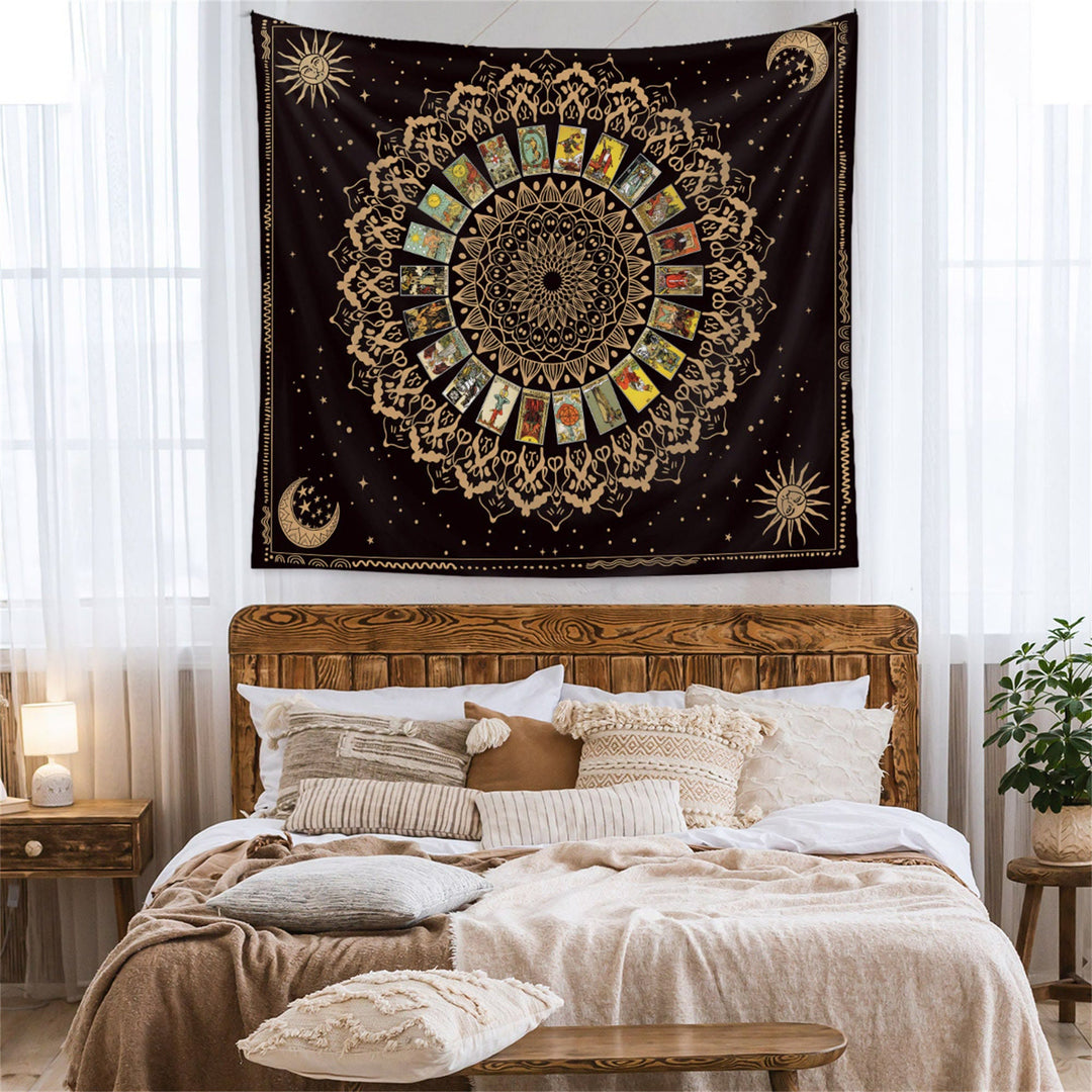 Olivenorma Vintage Tarot Sole e Luna Wall Art Tapestry
