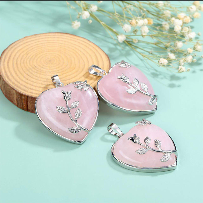 Collana con pietra preziosa a forma di cuore Olivenorma