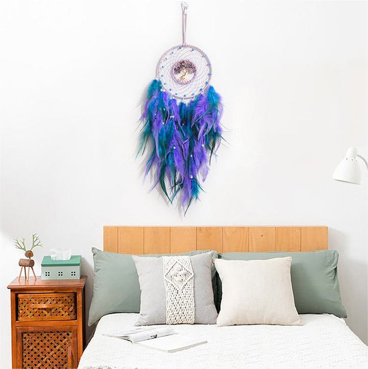 Olivenorma Crystal Tree Of Life Piuma Glow Dream Catcher 