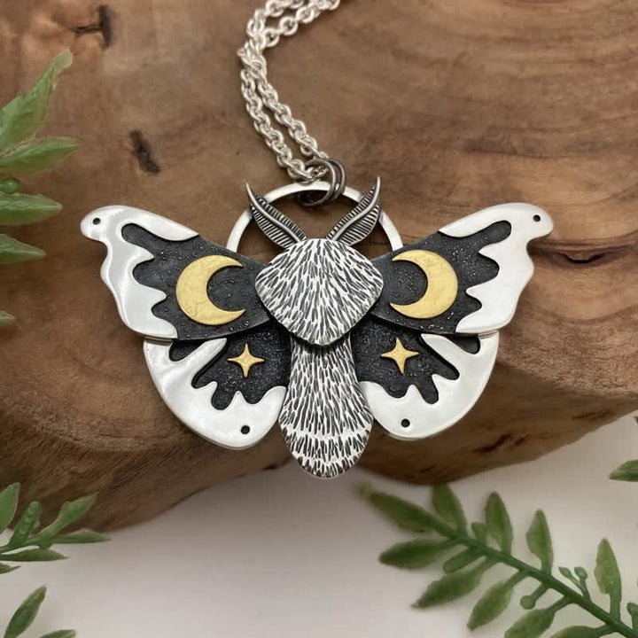 Collana Olivenorma Bohemia Vintage in argento con falena - image 3
