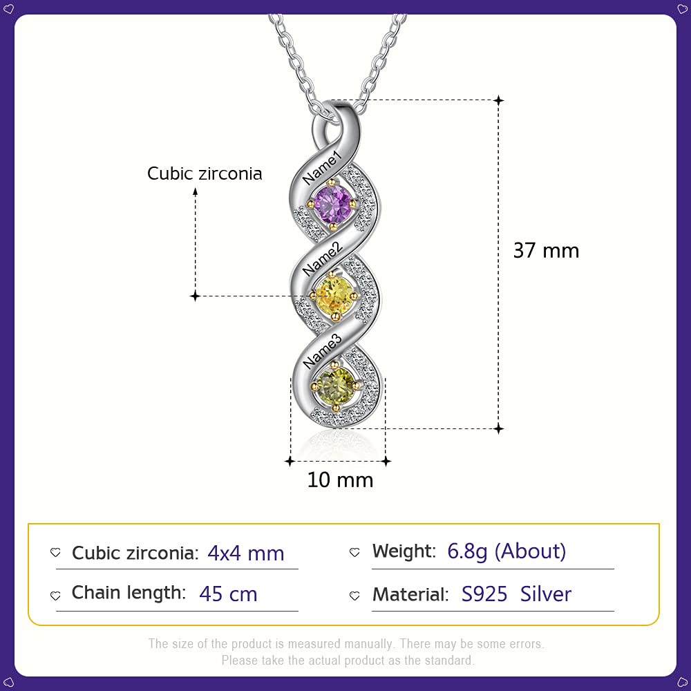 Olivenorma Collana con nome inciso in pietra portafortuna da donna