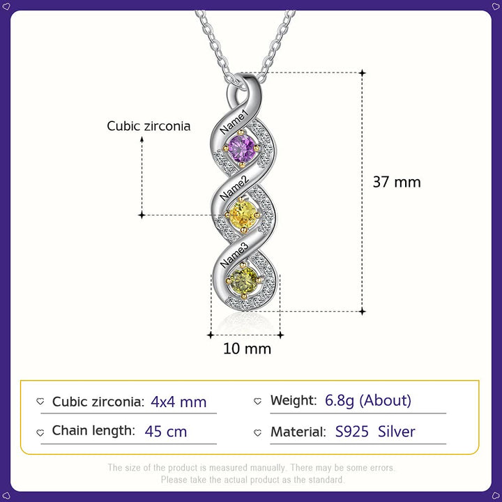 Olivenorma Collana con nome inciso in pietra portafortuna da donna