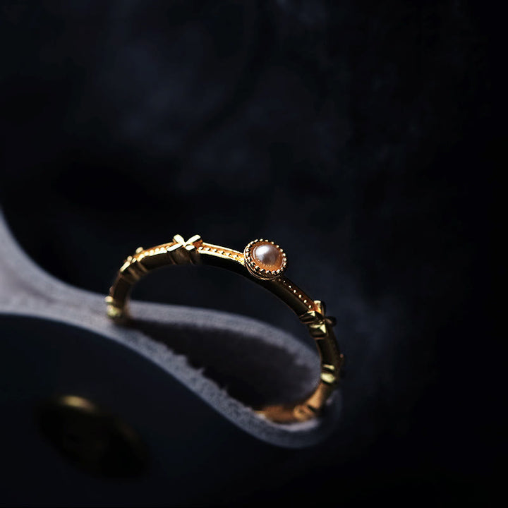 Anello Olivenorma Perla S925 Argento sterling placcato oro