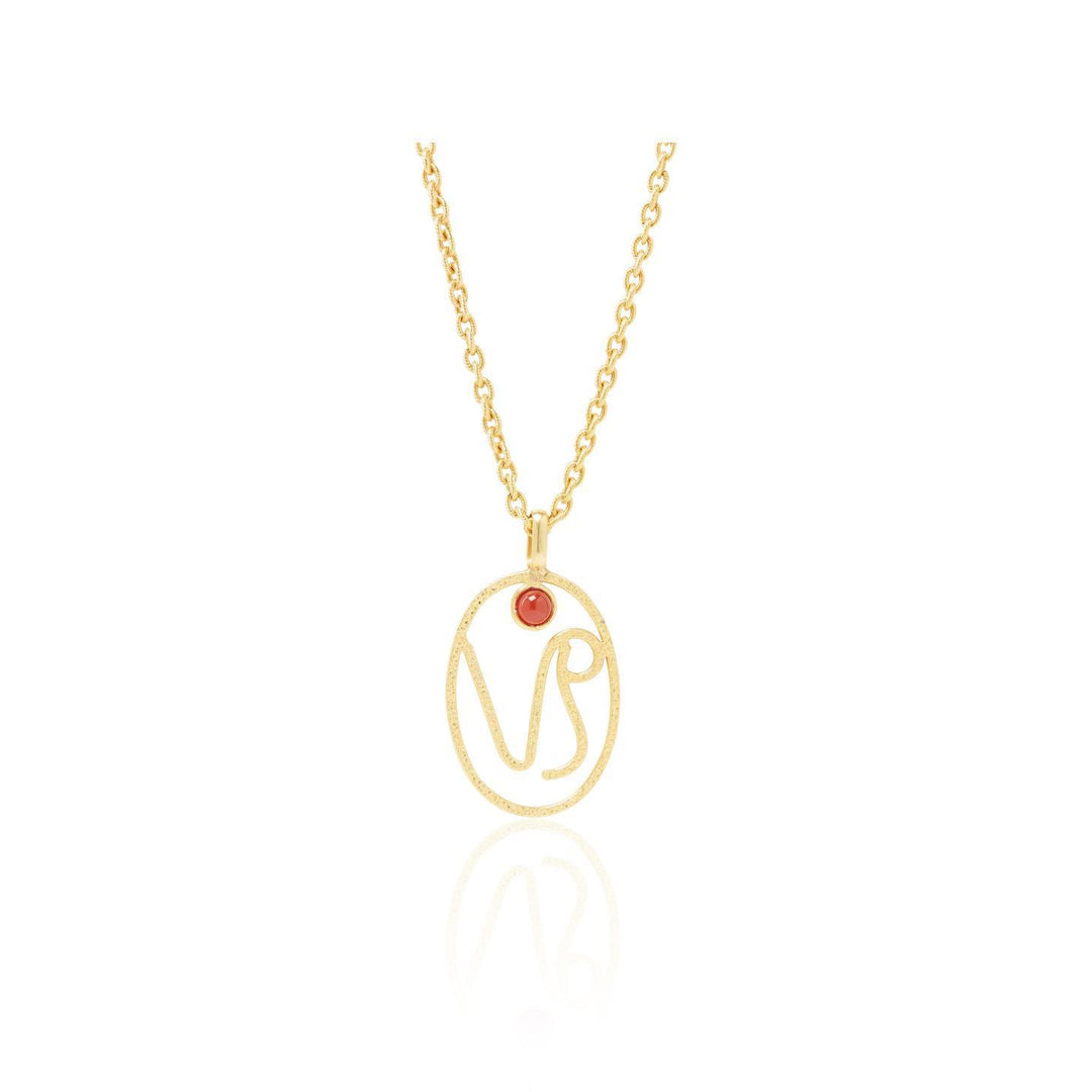 Collana con rune zodiacali cave Olivenorma Birthstone