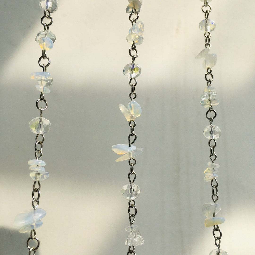 Decorazione da parete con ghirlanda dell'albero della vita avvolta in opalite Olivenorma