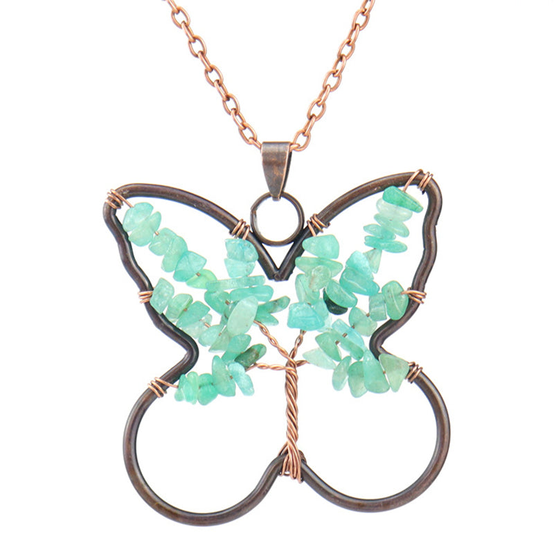 Collana di guarigione a forma di farfalla dei chakra