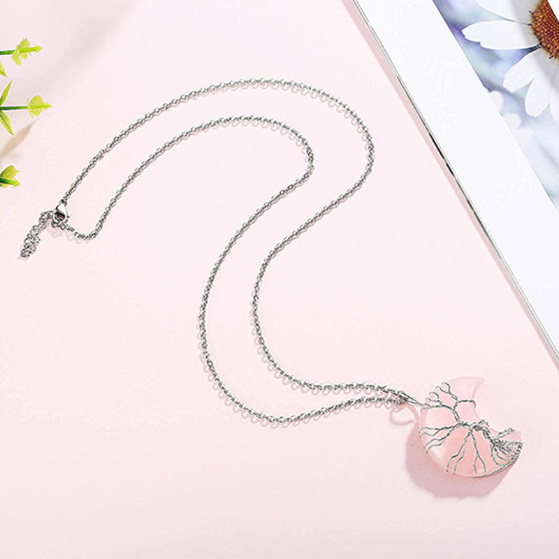 Collana con luna e chakra naturale Olivenorma