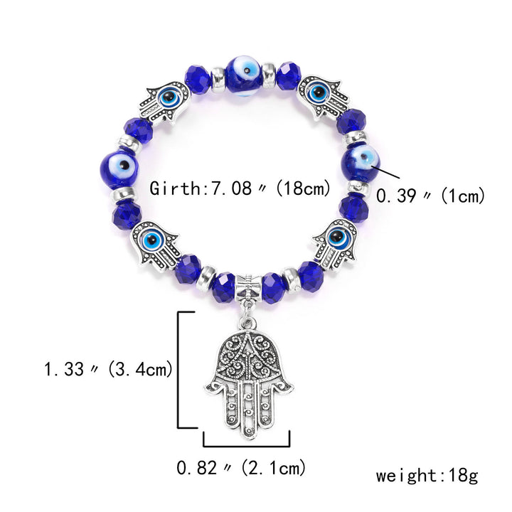 Olivenorma Evil Eye Hamsa Ciondolo Bracciale Zircone Epossidico